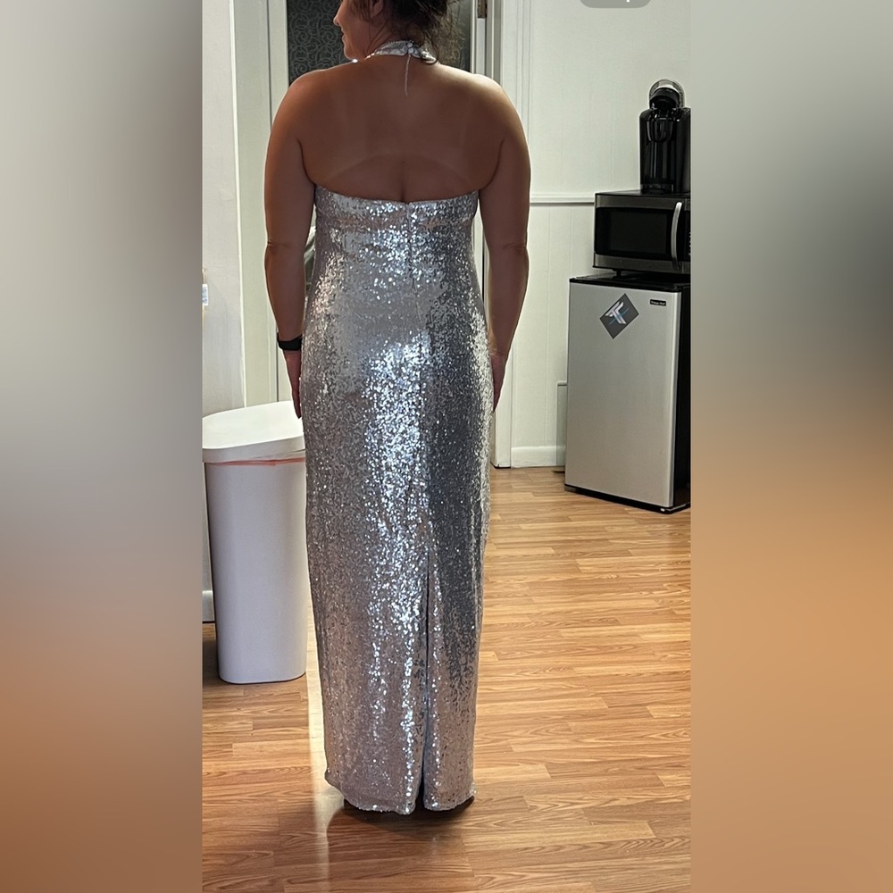 Silver sequins formal Lulu